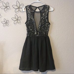 Black Sequin Dress